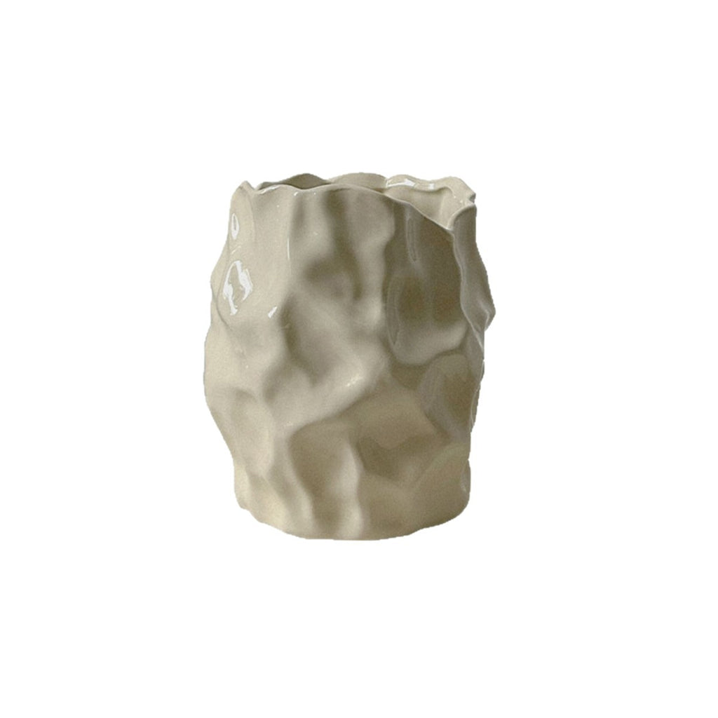 Milk White Ceramic Vase
