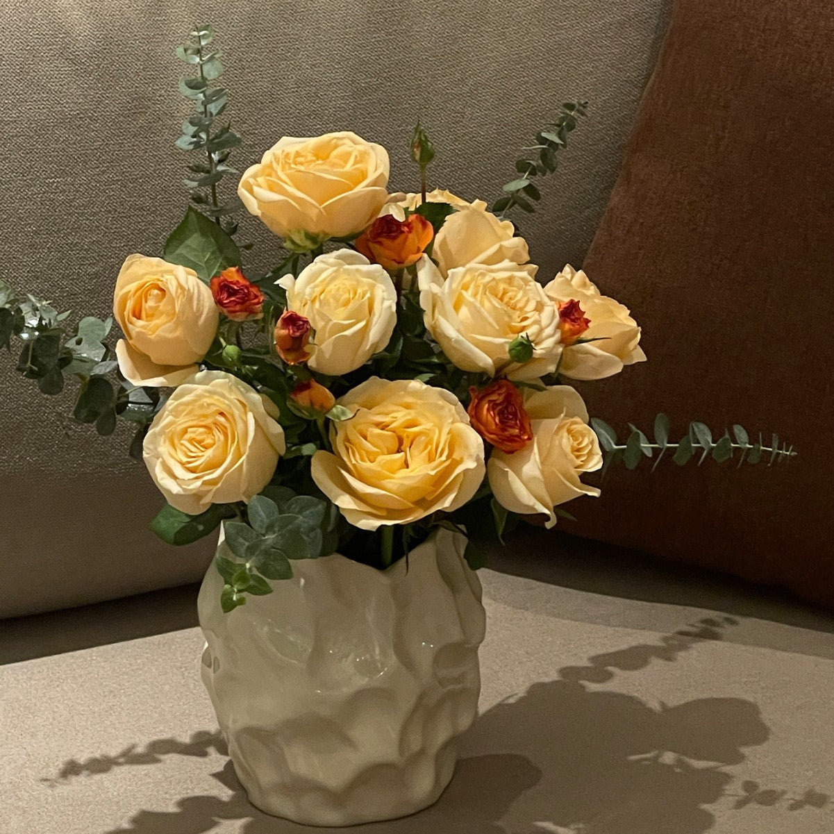 Milk White Ceramic Vase